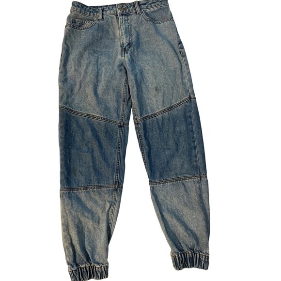 Vintage BDG USA Olympic Denim Jogger Pants With Elastic Cuffs 27 - Picture 2 of 14